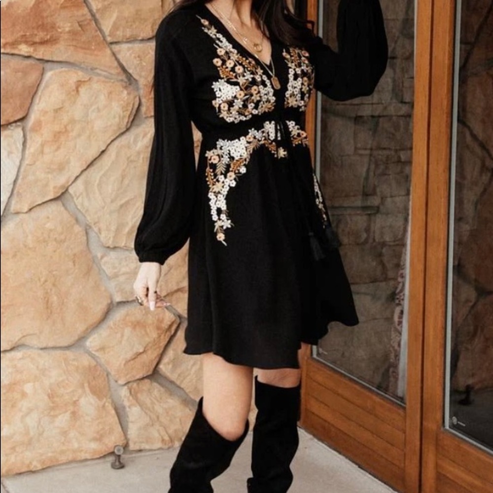 Bohme Tayla Floral Dress -Black